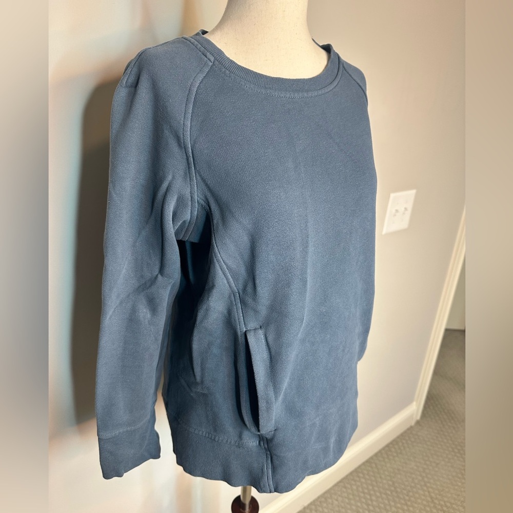 Sz 6 Lululemon Back To It Crew sweatshirt in Astro Blue pockets - Picture 3 of 11